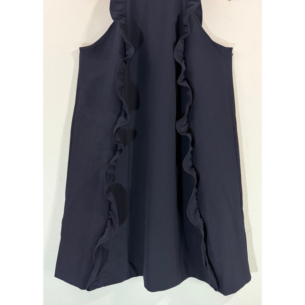 NWT Ted Baker Torriya Navy Blue Ruffle Halterneck Dress Tunic Sz 4 Sleeveless - Picture 6 of 13